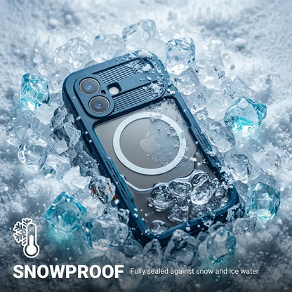 Crong Seal Cover – IP68 atsparus vandeniui dėklas, skirtas iPhone 16 Pro (juodas)