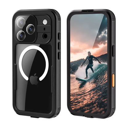 Crong Seal Cover – IP68 atsparus vandeniui dėklas, skirtas iPhone 17 Pro (juodas)