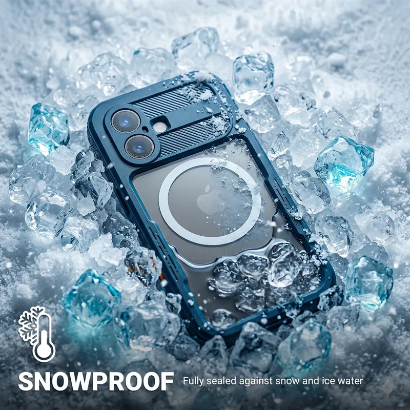 Crong Seal Cover – IP68 atsparus vandeniui dėklas, skirtas iPhone 17 Pro (juodas)