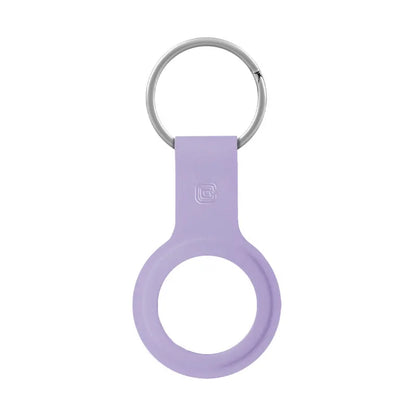 Crong silikoninis dėklas su raktų pakabuku – Apsauginis raktų pakabuko dėklas, skirtas Apple AirTag 1/2 (violetinis)