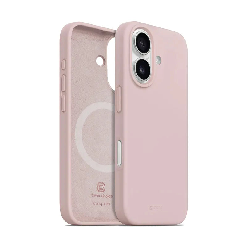 Crong Spalvos Apsauginis dėklas - iPhone 16 MagSafe dėklas (smėlio rožinės spalvos)