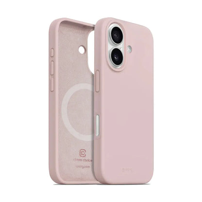 Crong Spalvos Apsauginis dėklas - iPhone 16 MagSafe dėklas (smėlio rožinės spalvos)