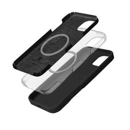 Crong Spalvos Apsauginis dėklas Magnetic - iPhone 16 Pro MagSafe dėklas (Juodas)