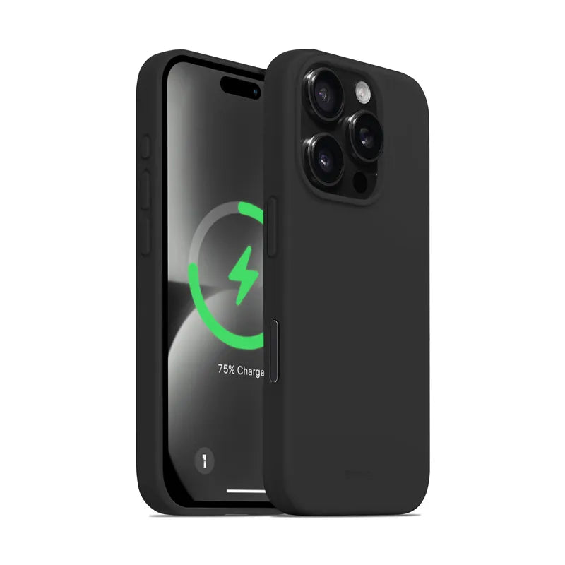 Crong Spalvos Apsauginis dėklas Magnetic - iPhone 16 Pro MagSafe dėklas (Juodas)