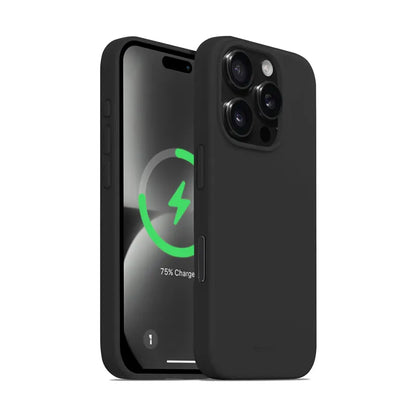 Crong Spalvos Apsauginis dėklas Magnetic - iPhone 16 Pro MagSafe dėklas (Juodas)