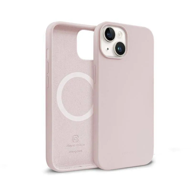 Crong Spalvos Dangtelis Magnetinis - iPhone 14 / iPhone 13 MagSafe dėklas (smėlio rožinė)