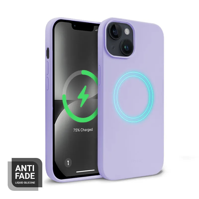 Crong Spalvos Dangtelis Magnetinis - iPhone 14 Plus MagSafe dėklas (Violetinė)