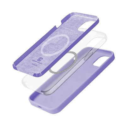 Crong Spalvos Dangtelis Magnetinis - iPhone 14 Plus MagSafe dėklas (Violetinė)