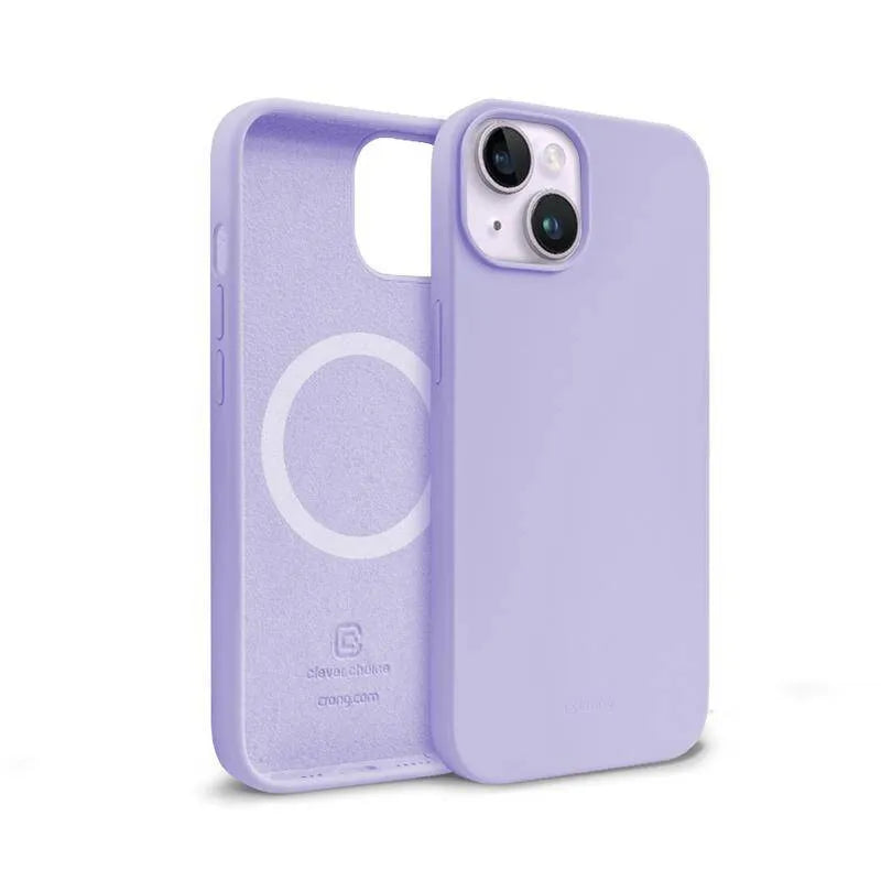 Crong Spalvos Dangtelis Magnetinis - iPhone 14 Plus MagSafe dėklas (Violetinė)