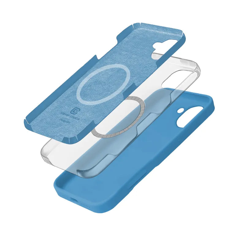 Crong Spalvos Dangtelis Magnetinis - iPhone 16 MagSafe dėklas (Mėlynas)