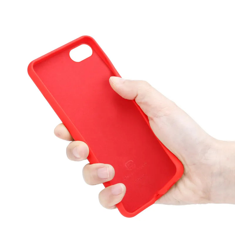 Crong spalvos dėklas - Apple iPhone SE (2022/2020) / 8 / 7 (raudonas)