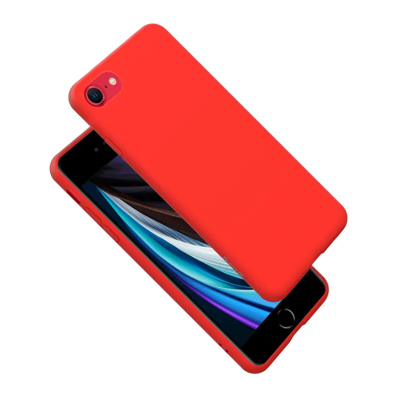 Crong spalvos dėklas - Apple iPhone SE (2022/2020) / 8 / 7 (raudonas)