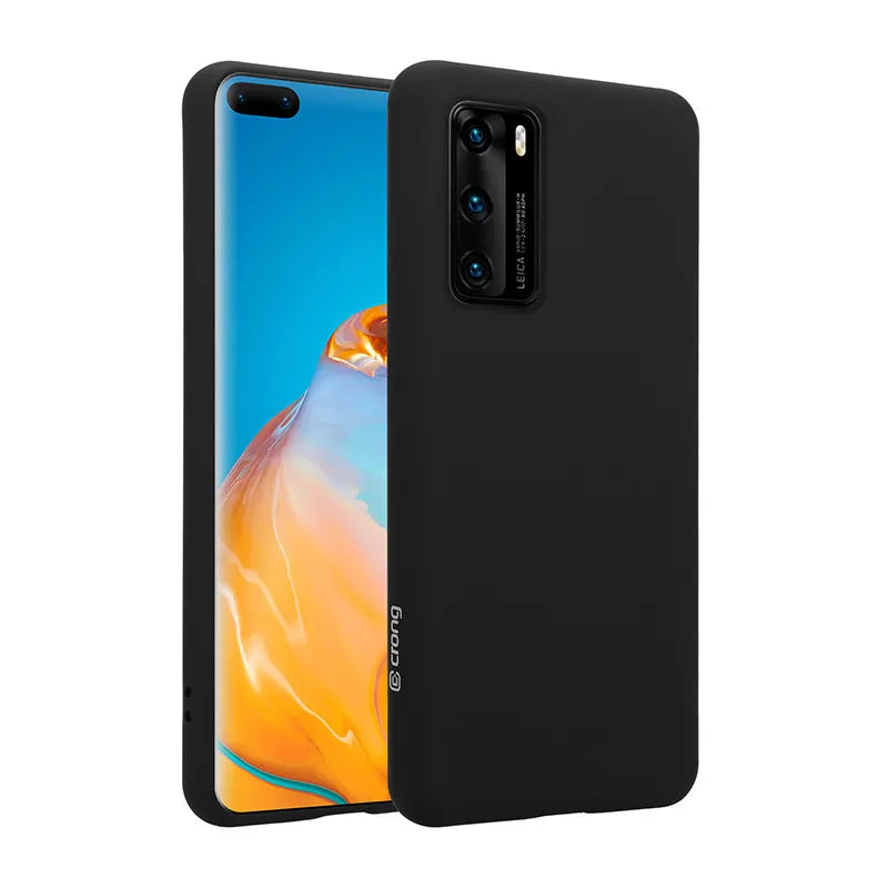 Crong spalvos dėklas - Huawei P40 dėklas (juodas)