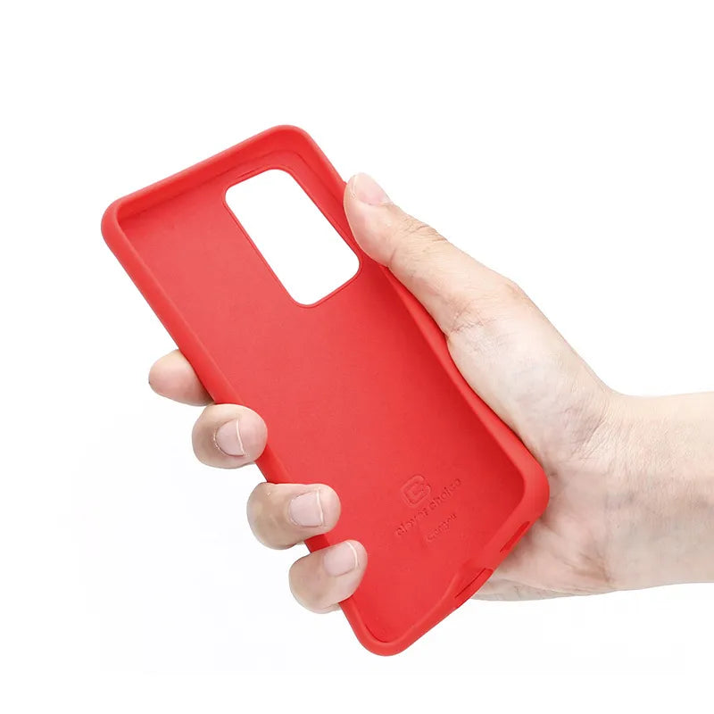 Crong spalvos dėklas - Huawei P40 dėklas (Raudonas)