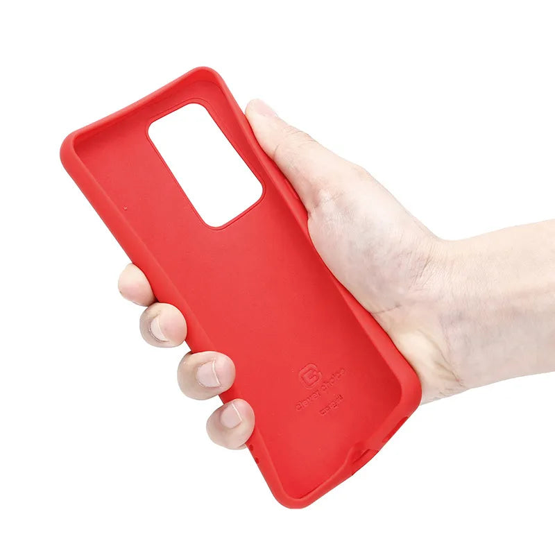 Crong spalvos dėklas – „Huawei P40 Pro“ dėklas (raudonas)