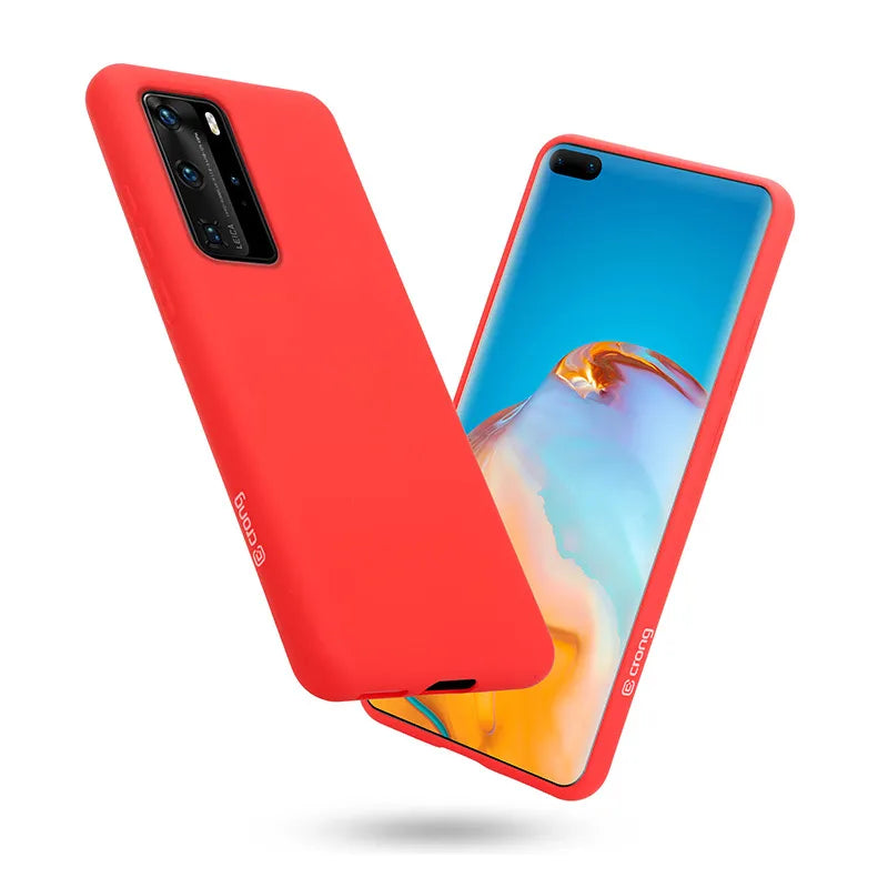 Crong spalvos dėklas – „Huawei P40 Pro“ dėklas (raudonas)