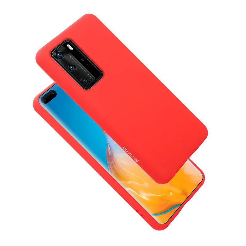 Crong spalvos dėklas – „Huawei P40 Pro“ dėklas (raudonas)
