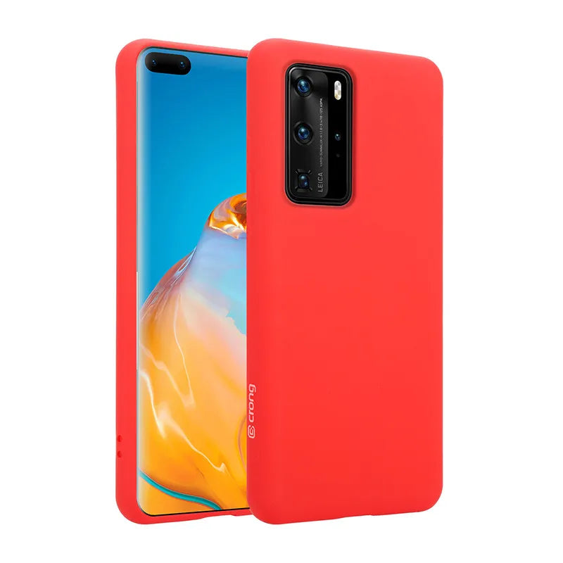 Crong spalvos dėklas – „Huawei P40 Pro“ dėklas (raudonas)