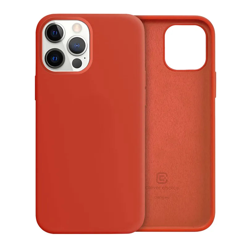 Crong spalvos dėklas – iPhone 12 Pro Max dėklas (raudonas)