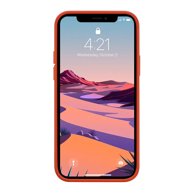 Crong spalvos dėklas – iPhone 12 Pro Max dėklas (raudonas)