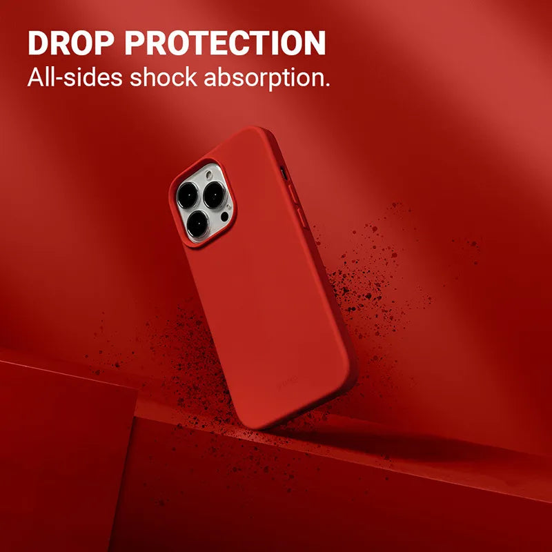 Crong spalvos dėklas - iPhone 13 Pro Max dėklas (raudonas)