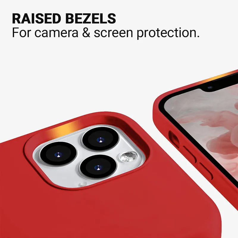 Crong spalvos dėklas - iPhone 13 Pro Max dėklas (raudonas)
