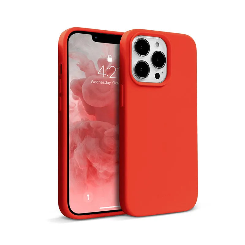 Crong spalvos dėklas - iPhone 13 Pro Max dėklas (raudonas)