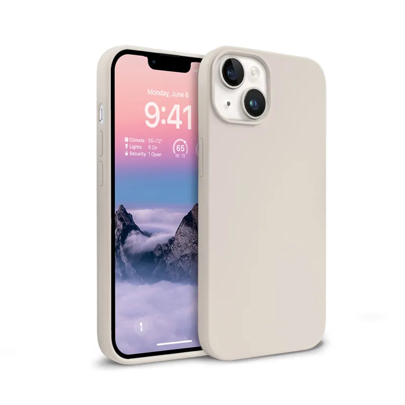 Crong spalvos dėklas – iPhone 14 Plus dėklas (akmens smėlio spalvos)