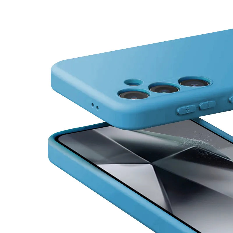 Crong spalvos dėklas - Samsung Galaxy S24 dėklas (mėlynas)