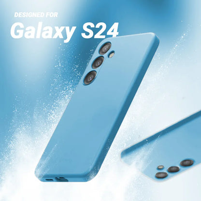 Crong spalvos dėklas - Samsung Galaxy S24 dėklas (mėlynas)