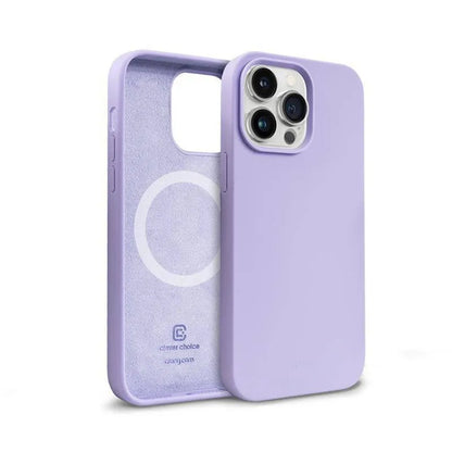 Crong Spalvos magnetinis dėklas – iPhone 14 Pro MagSafe dėklas (violetinis)