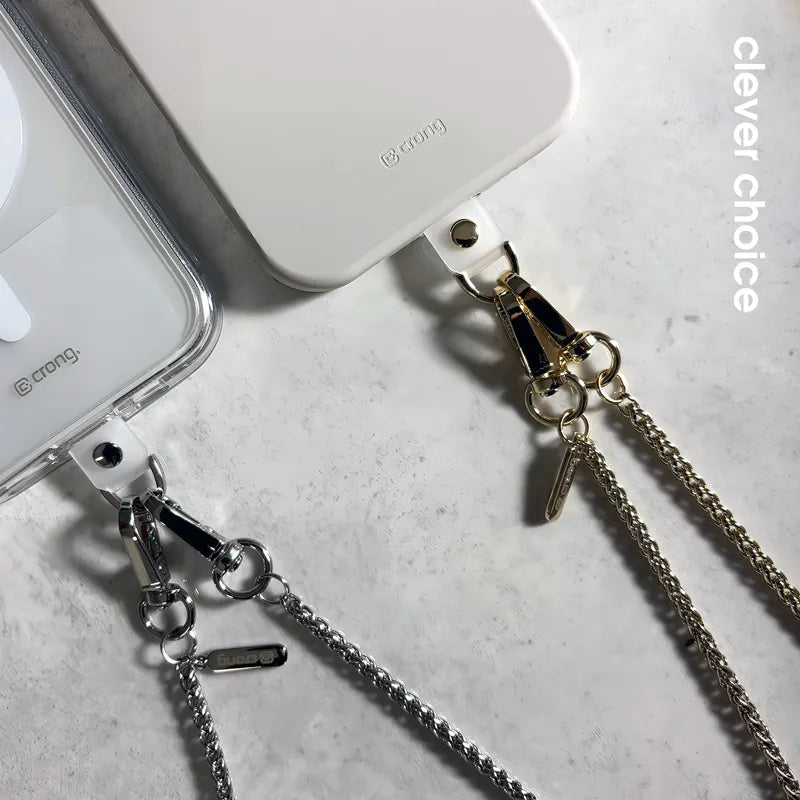 Crong telefono crossbody – telefono dirželis (auksinė grandinėlė)