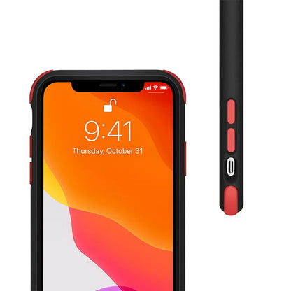 Crong Trace Clear dėklas - iPhone 11 Pro dėklas (juodas/raudonas)