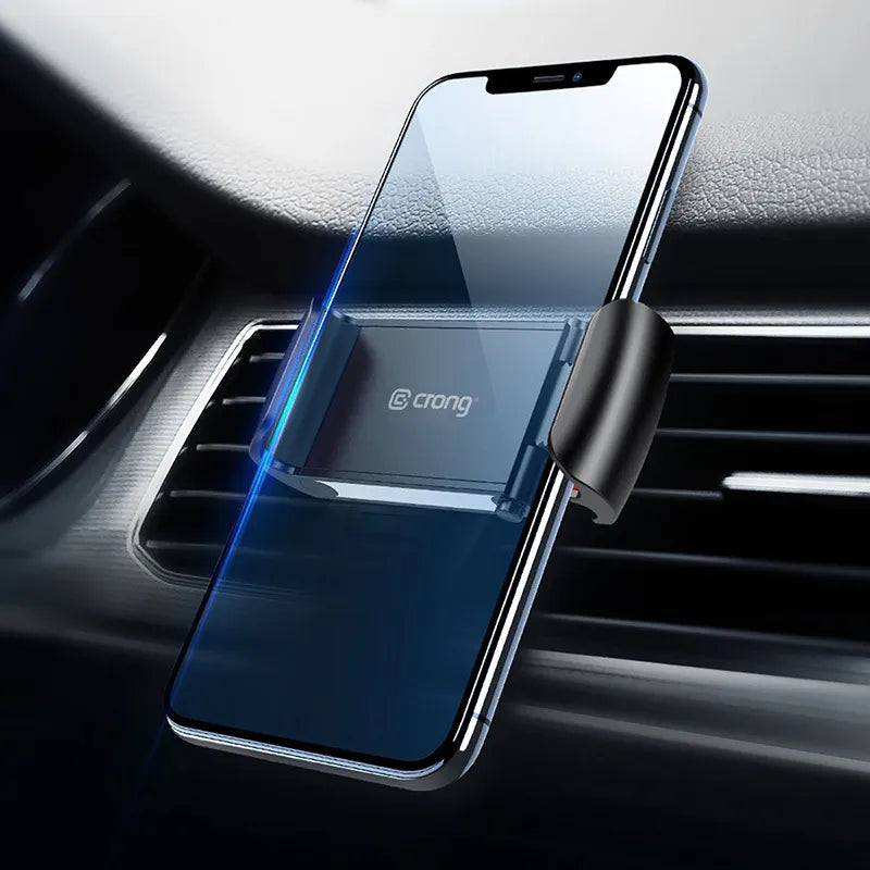 Crong Universalus išmanusis automobilio laikiklis – Universalus automobilio laikiklis telefonams nuo 4 iki 6,5 colio (juodas)