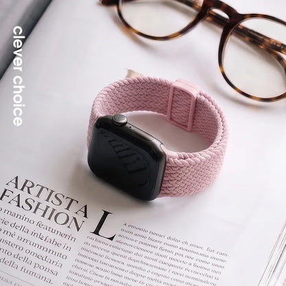 Crong Wave Band – Pinta apyrankė, skirta Apple Watch 38/40/41/42 mm (rožinė)