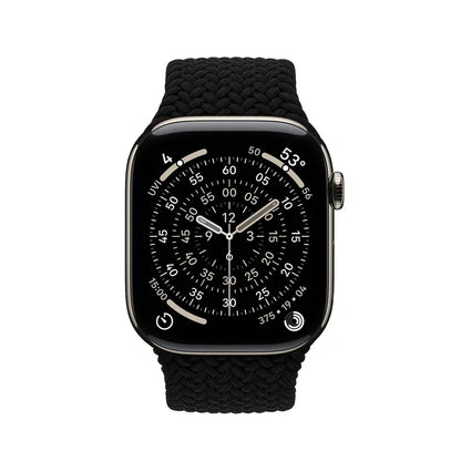 Crong Wave Band - Pinta apyrankė, skirta Apple Watch 44/45/46/49 mm (juoda)