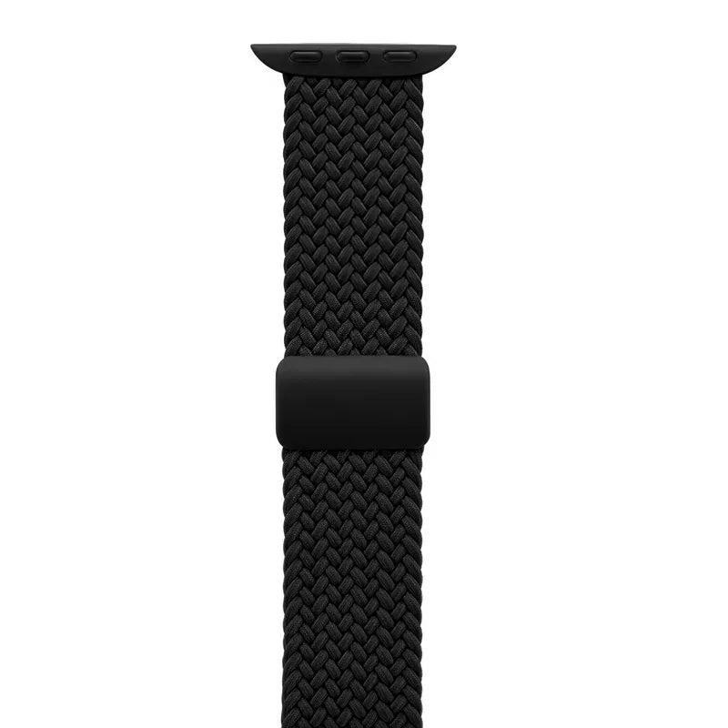 Crong Wave Band - Pinta apyrankė, skirta Apple Watch 44/45/46/49 mm (juoda)
