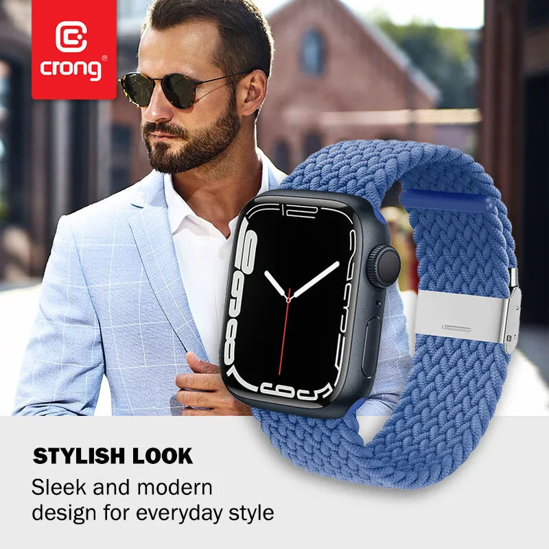 Crong Wave Band – Pintas Apple Watch apyrankė 38/40/41/42mm (Mėlyna)