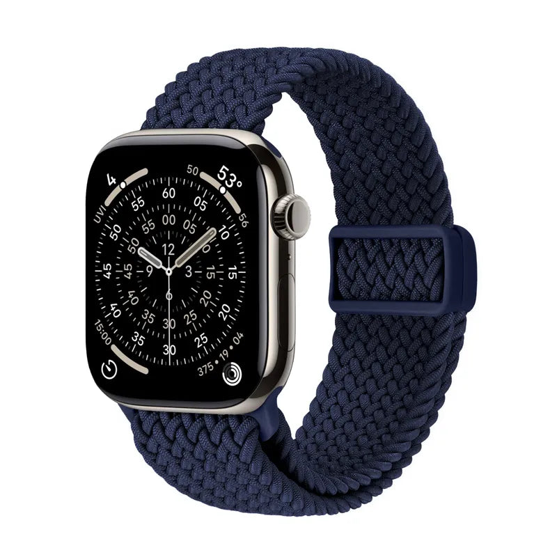 Crong Wave Band – Pintas dirželis Apple Watch 44/45/46/49 mm (tamsiai mėlynas)