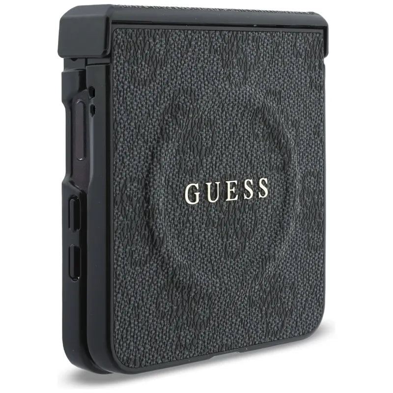 Dėklas Guess 4G Classic MagSafe, skirtas Samsung Galaxy Z Flip 8 (juodas)