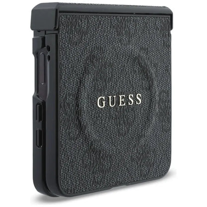 Dėklas Guess 4G Classic MagSafe, skirtas Samsung Galaxy Z Flip 8 (juodas)