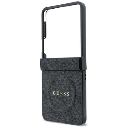 Dėklas Guess 4G Classic MagSafe, skirtas Samsung Galaxy Z Flip 8 (juodas)