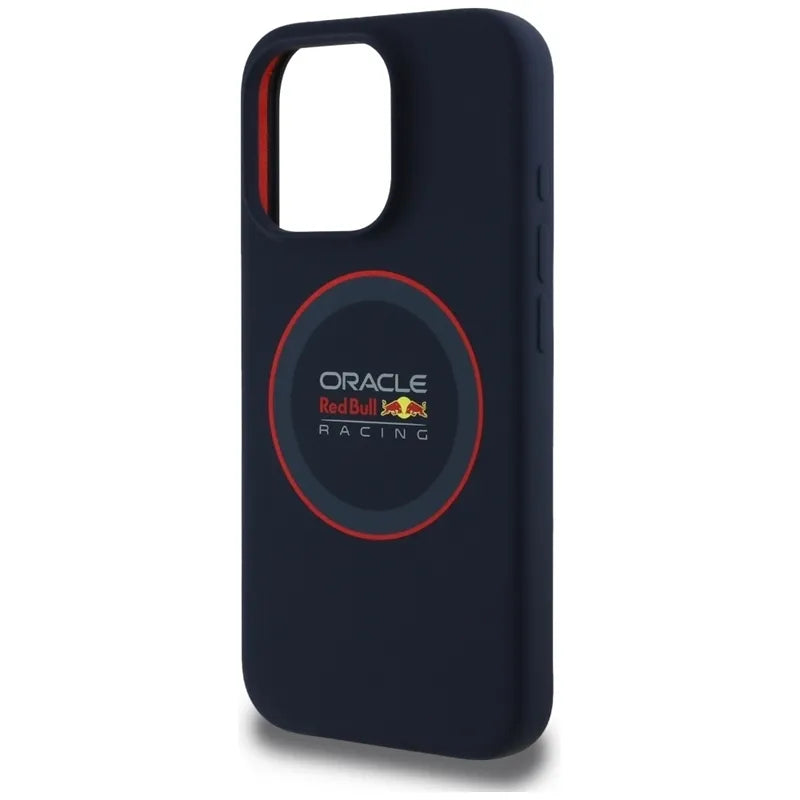 Dėklas Red Bull Silicone Red Ring MagSafe, skirtas iPhone 16 Pro Max (tamsiai mėlynas)