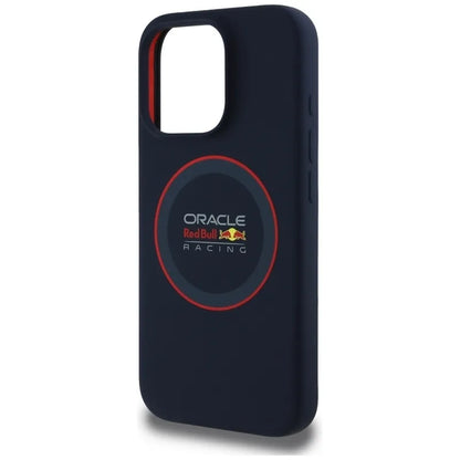 Dėklas Red Bull Silicone Red Ring MagSafe, skirtas iPhone 16 Pro Max (tamsiai mėlynas)