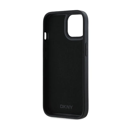 DKNY 3D Guminis Pasikartojantis Raštas - Dėklas iPhone 15 Plus (Juodas)