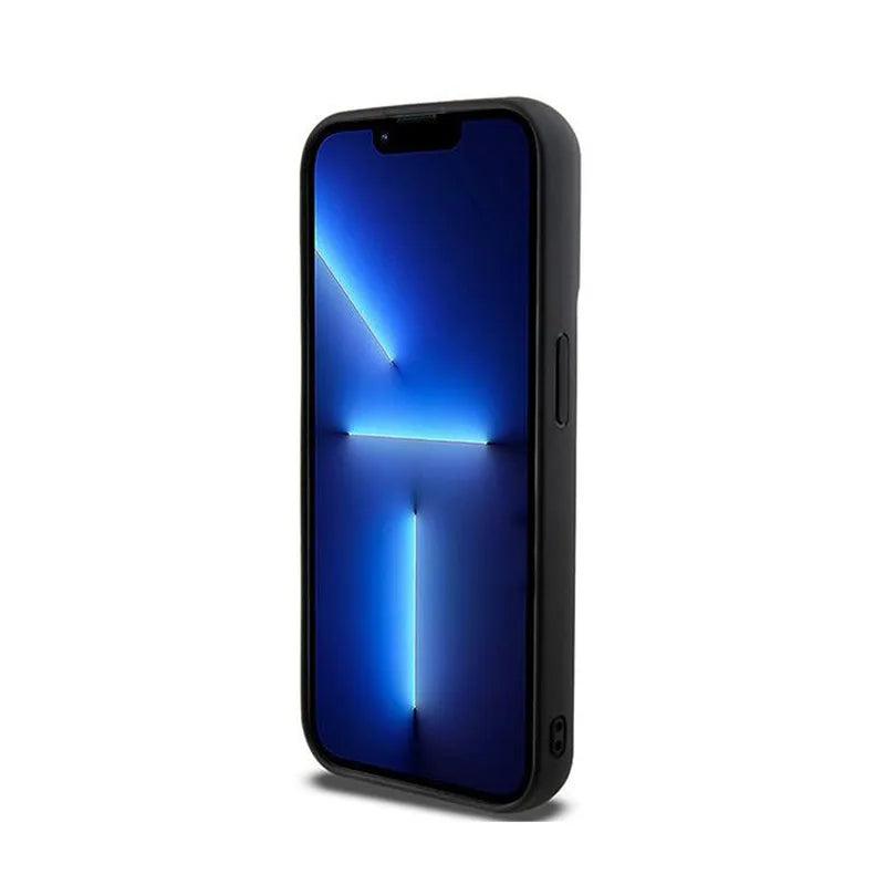 DKNY 3D guminis pasikartojantis raštas – dėklas skirtas iPhone 15 Pro (juodas)