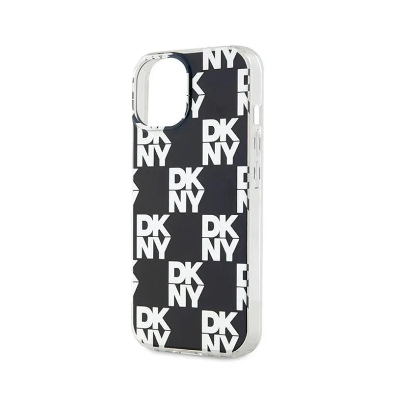 DKNY IML languoti, vienspalviai raštai – „iPhone 15“ / „14“ / „13“ dėklas (juodas)