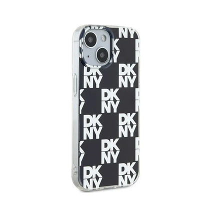 DKNY IML languoti, vienspalviai raštai – „iPhone 15“ / „14“ / „13“ dėklas (juodas)