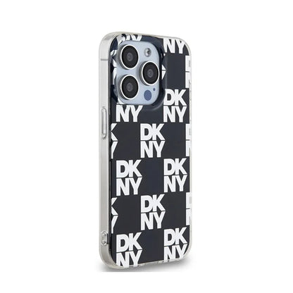 DKNY IML languoto vienspalvio rašto dėklas, skirtas iPhone 15 Pro Max (Juoda)