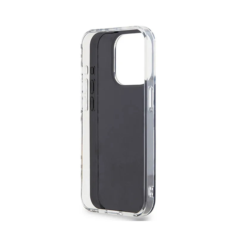 DKNY IML languoto vienspalvio rašto dėklas, skirtas iPhone 15 Pro Max (Juoda)